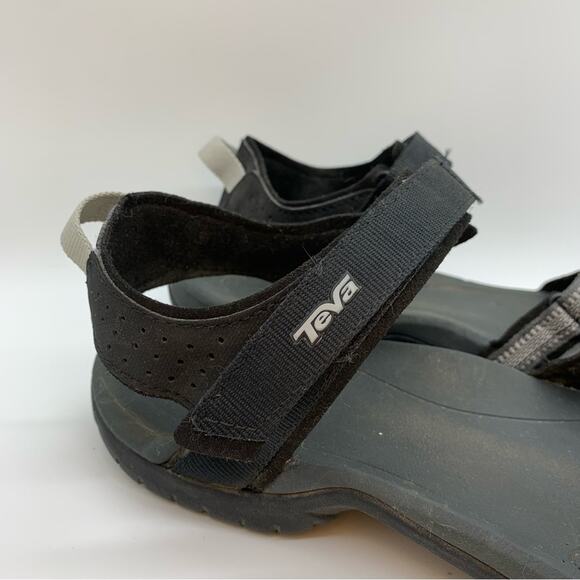 Teva Verra Ankle Strap Nylon Sandals Black/Grey Size 11 Outdoor Gorpcore River - Picture 3 of 9